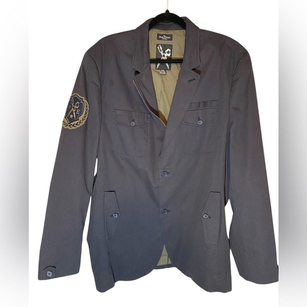 Marc Ecko Cut & Sew men's blazer, military and streetwear-inspired size XXL,